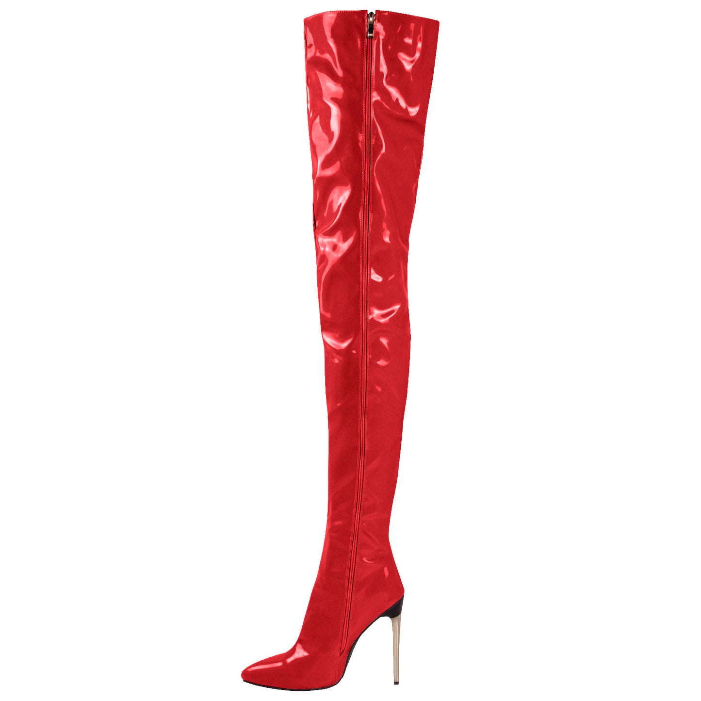 Over The Knee Patent Leather Stiletto Boots