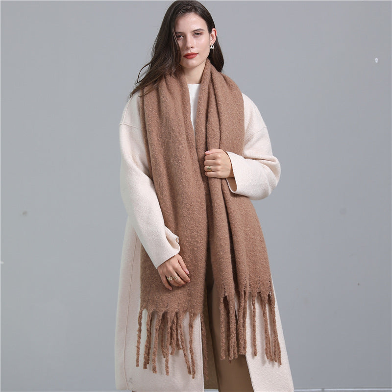 Extended Cashmere-like Solid Color Scarf