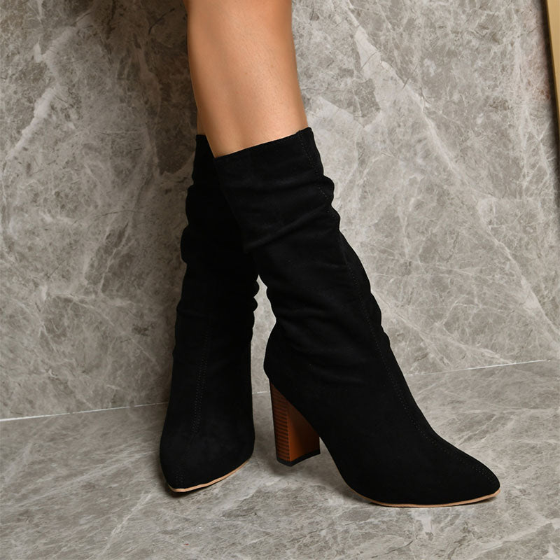 Mid-calf Suede Long Boots