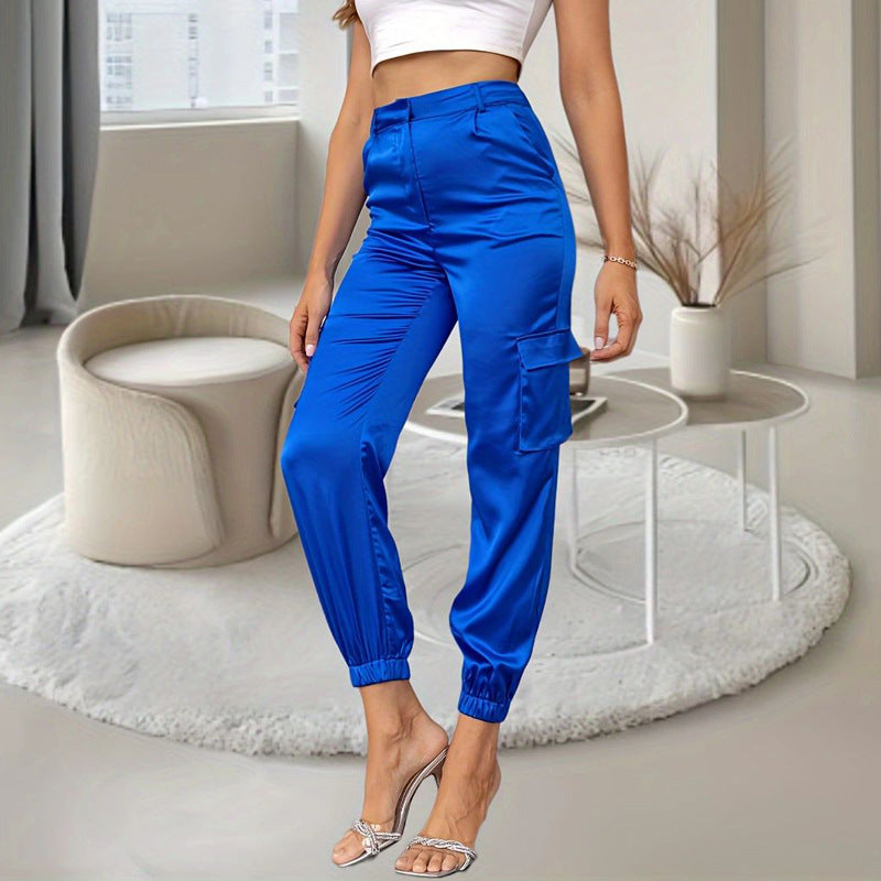 Multi-pocket Straight-leg Trousers