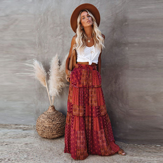 Loose High Waist Long Skirt