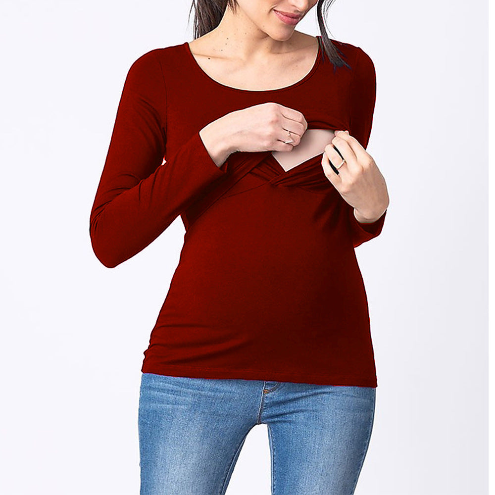 Long Sleeve Breastfeeding T-shirt