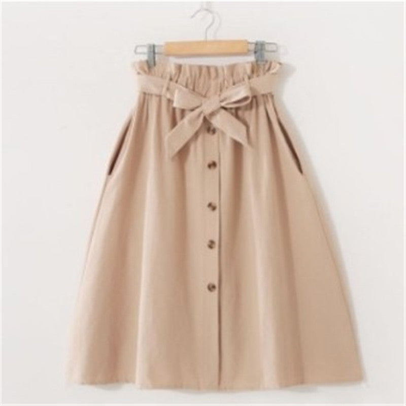 High Waist Pleated Skirt