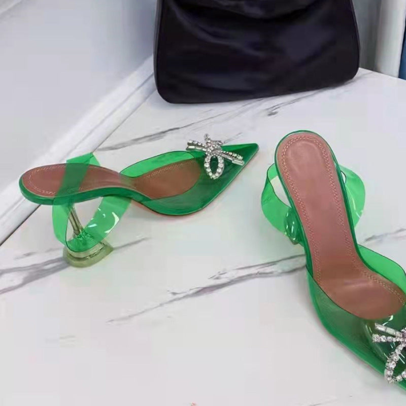 Bow Transparent High Heels