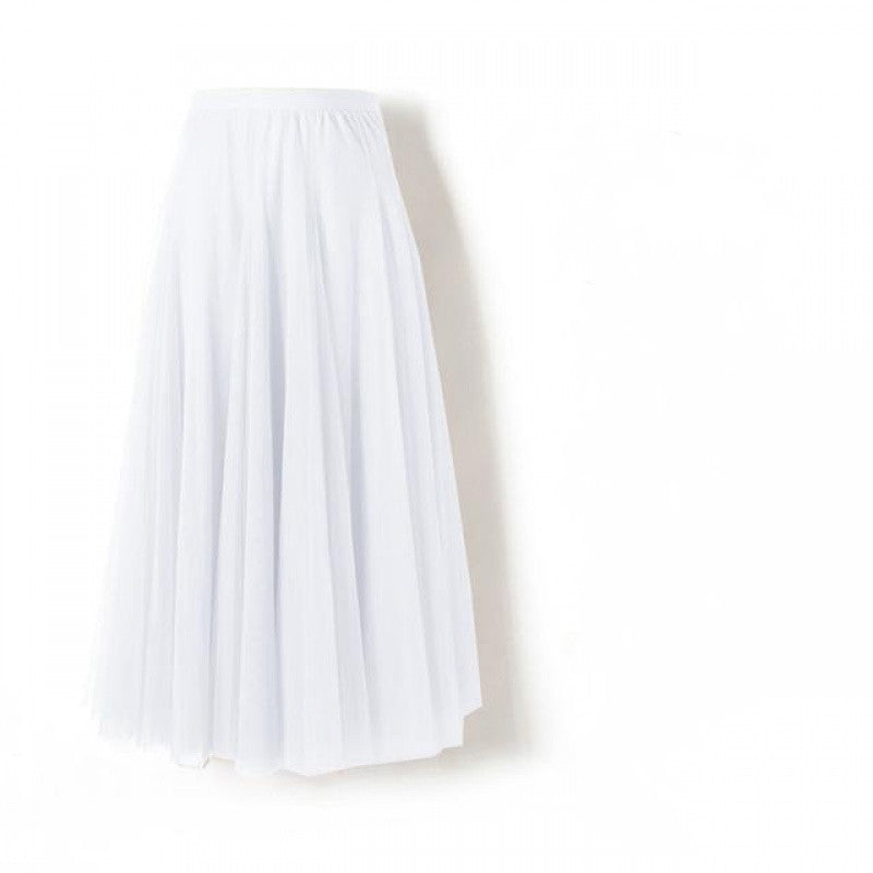 High Waist Long A-line Skirt