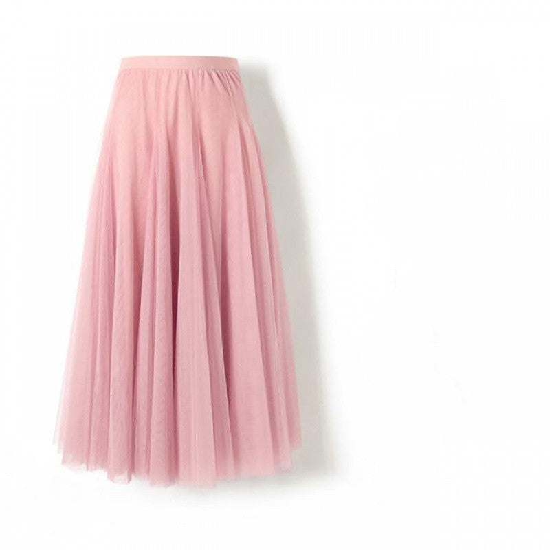 High Waist Long A-line Skirt