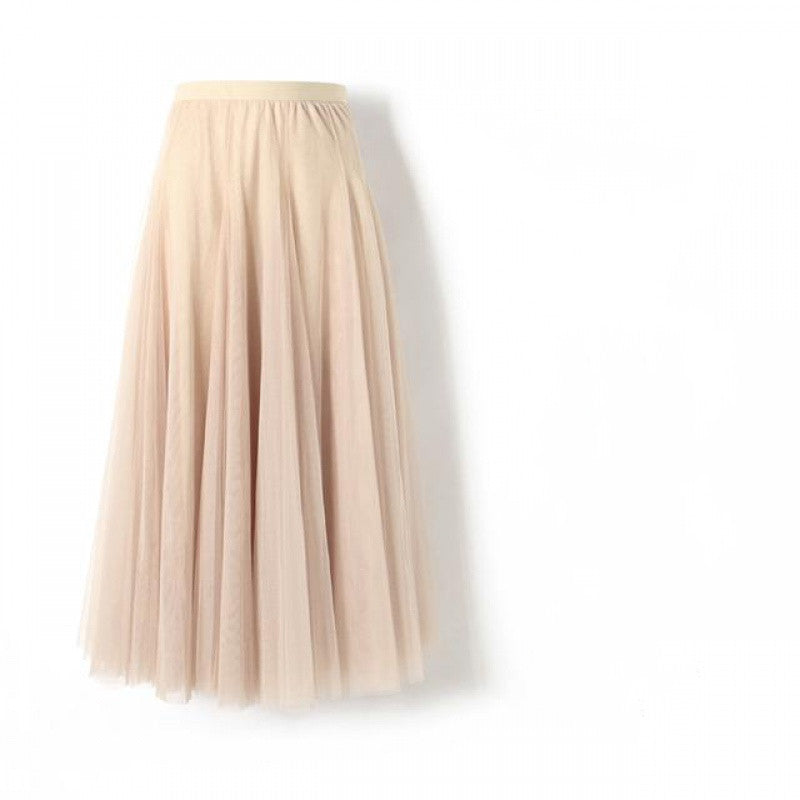 High Waist Long A-line Skirt