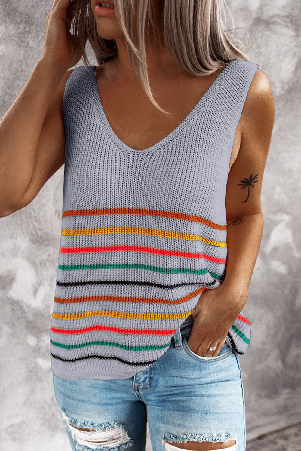 Knitted Vest T Shirt