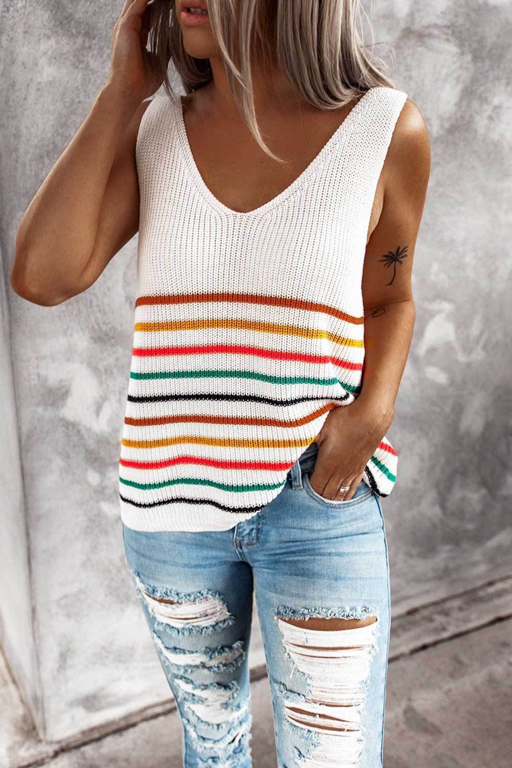 Knitted Vest T Shirt