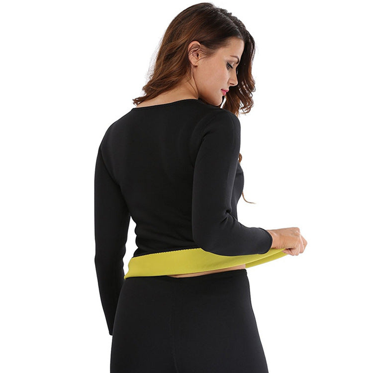 Sweat-Sculpting Long-sleeved Sportswear