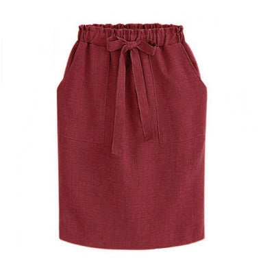 High Waist Skirt With Pockets