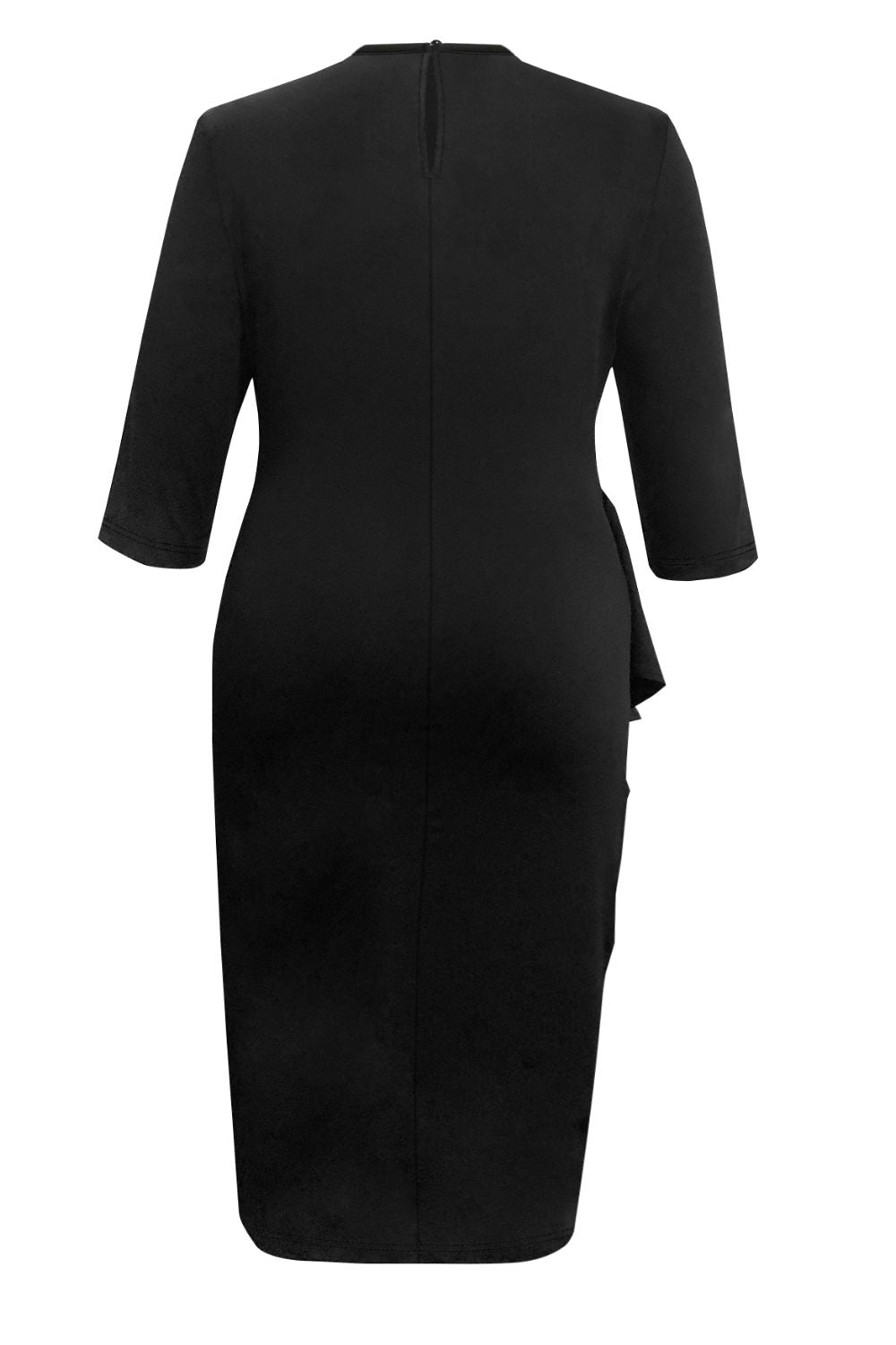 Black Long Sleeve Plus Dress