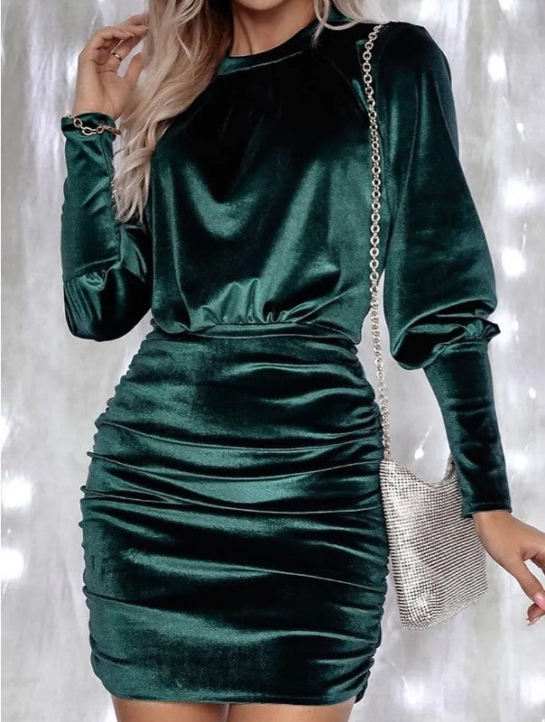 NYE Kiss Long Sleeve Dress