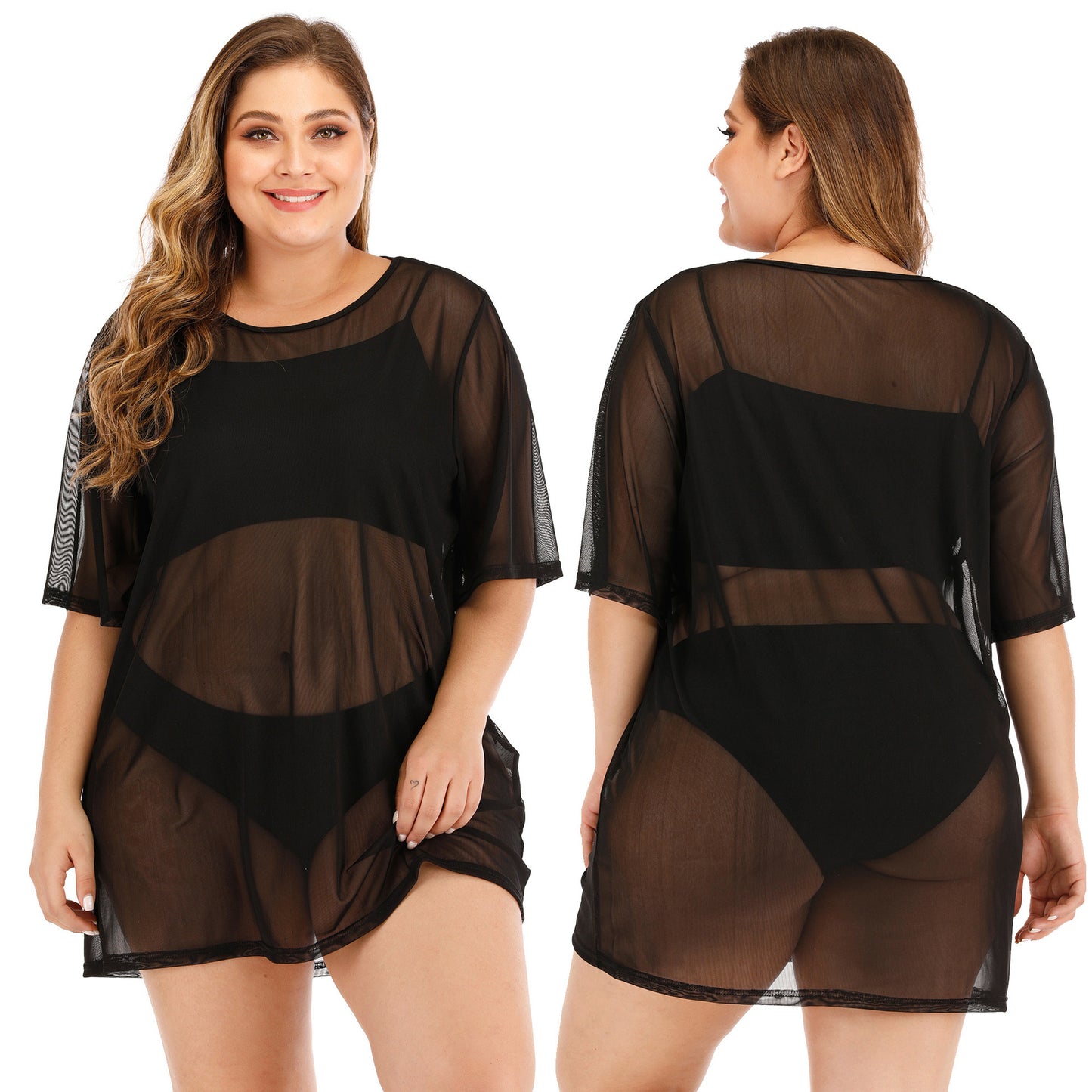 Women's Sheer Mesh Cover Up Dress