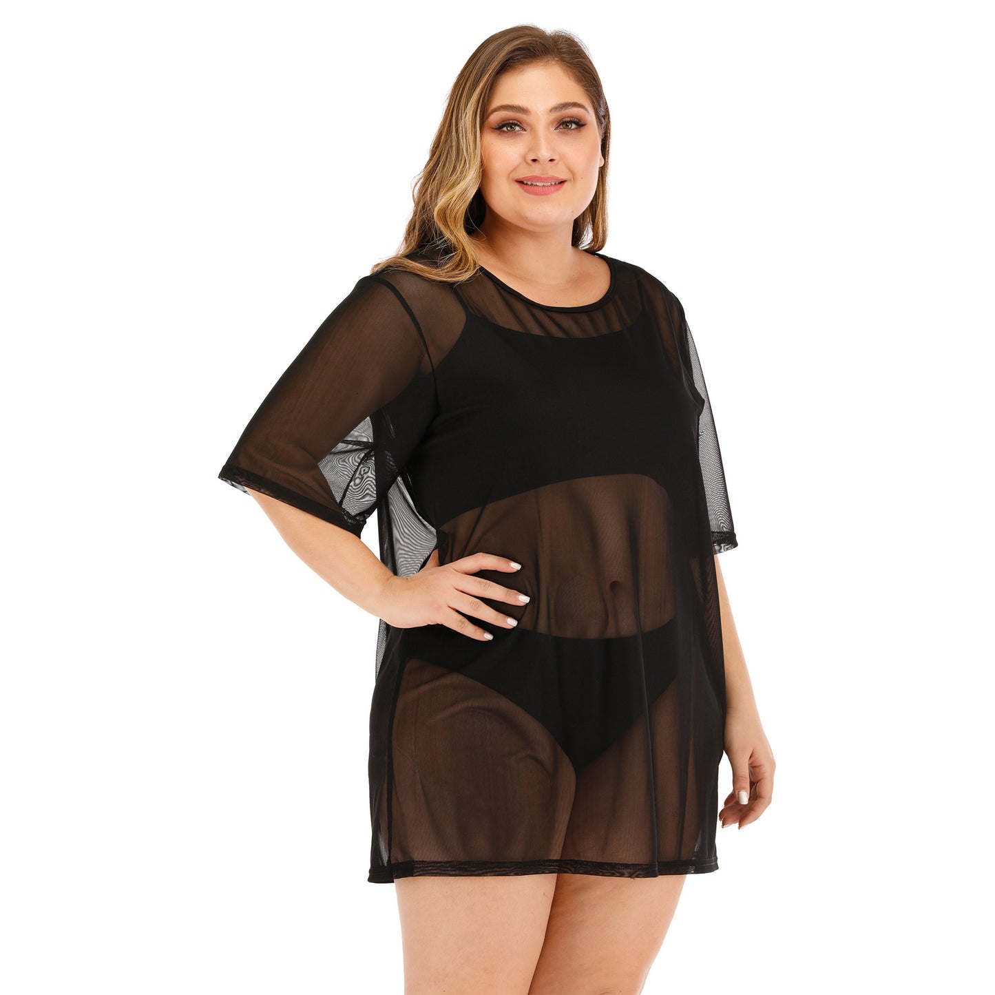 Women's Sheer Mesh Cover Up Dress