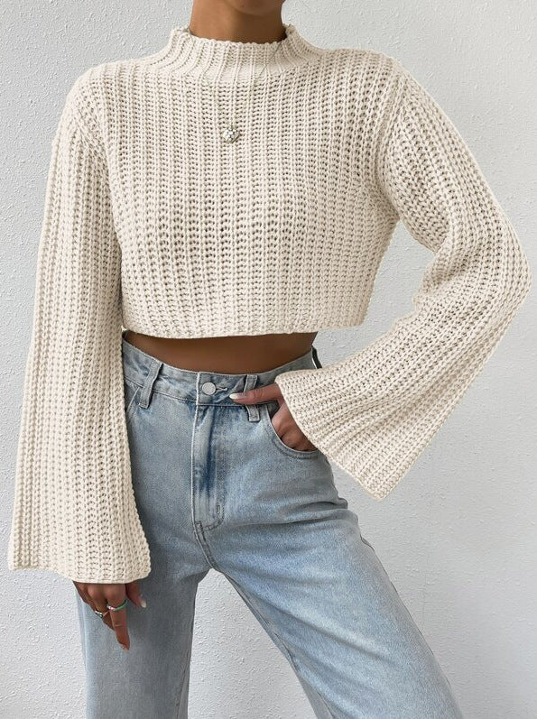 Cropped Knitted Sweater