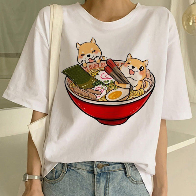 Shiba Inu Print T-shirt