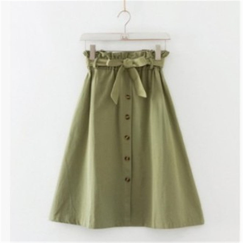 High Waist Pleated Skirt