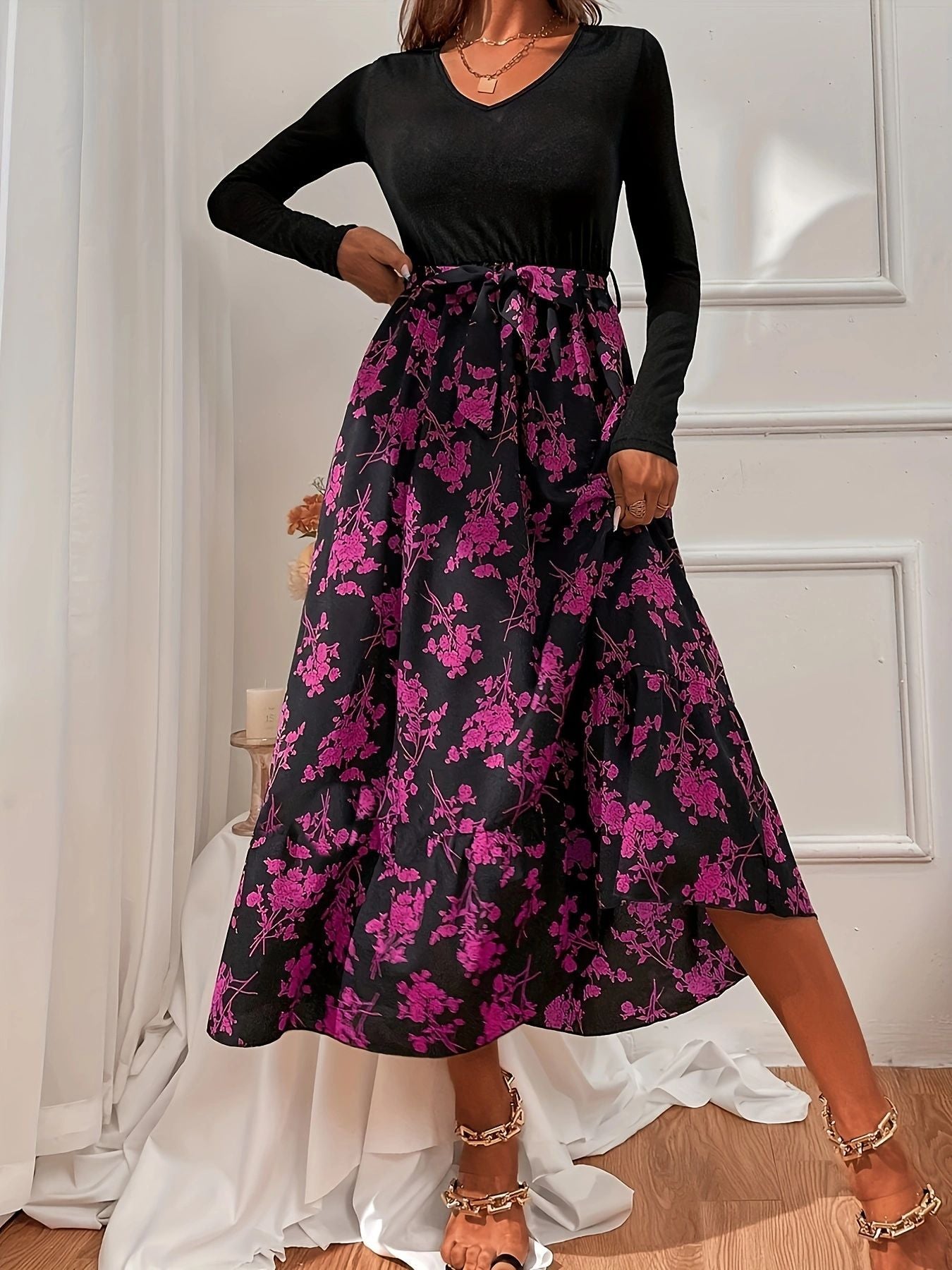 Flounce Floral Dress