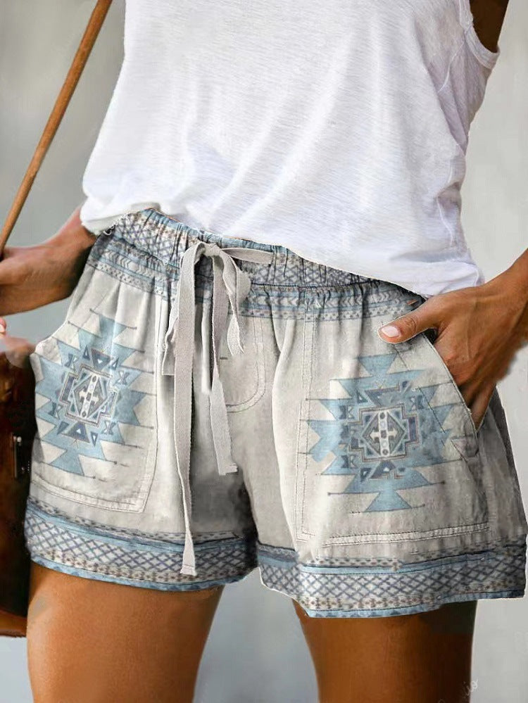 Lace-up Loose Shorts