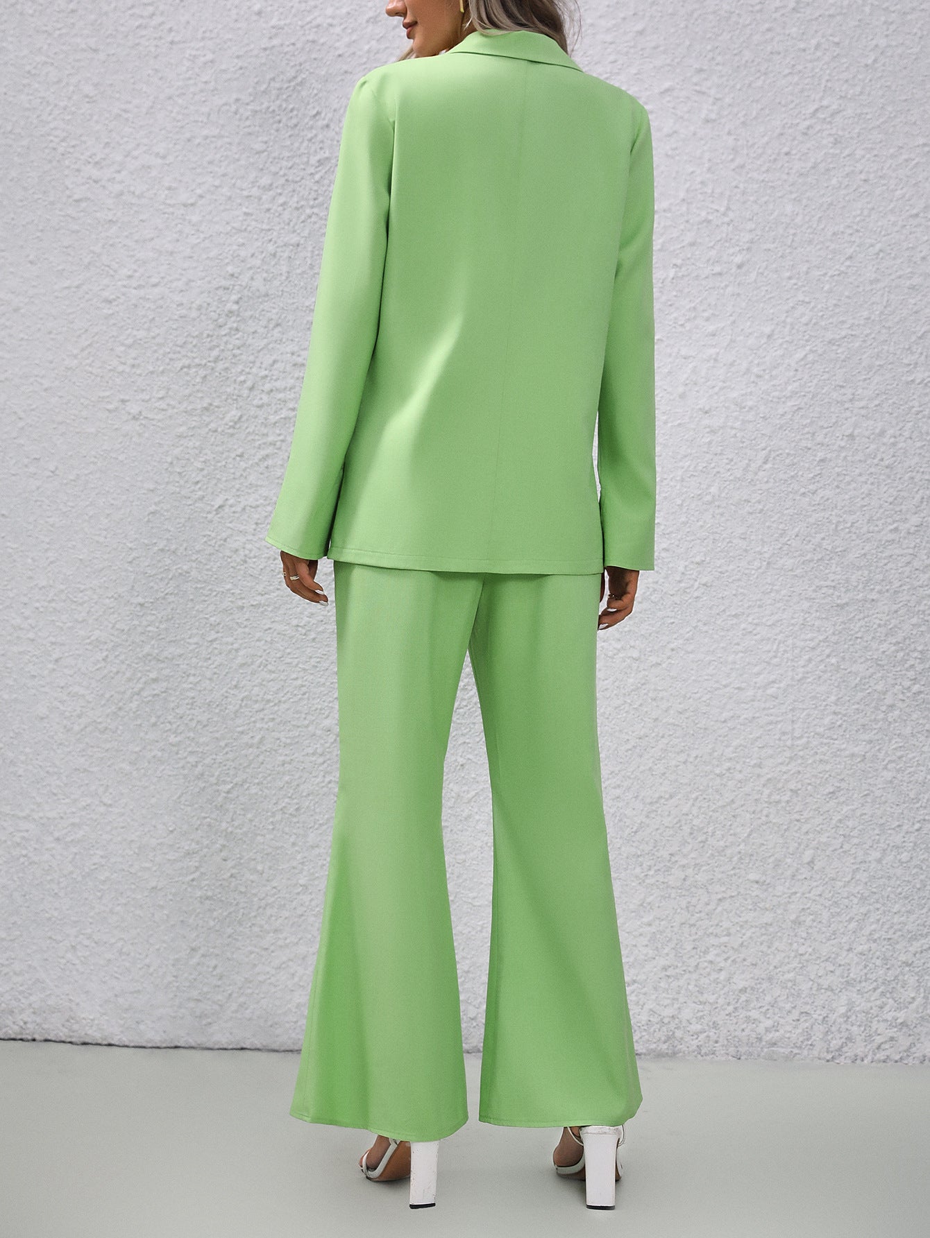 Bell-bottom Green Apple Pants Suit