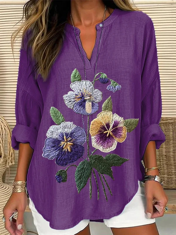 Loose Long-sleeved Blouse