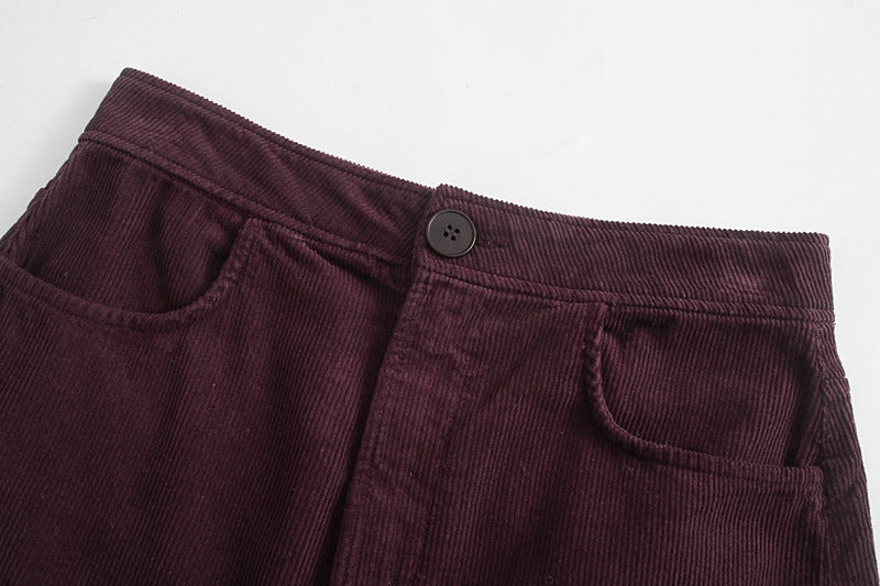 Side pocket corduroy Mini Skirt