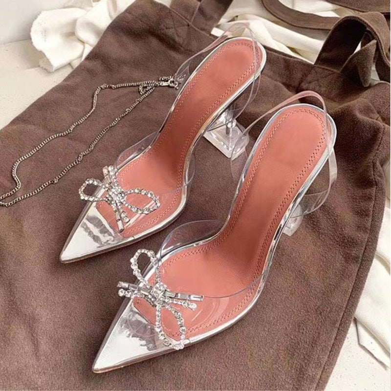 Bow Transparent High Heels