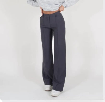 Straight Slim-fit Pants