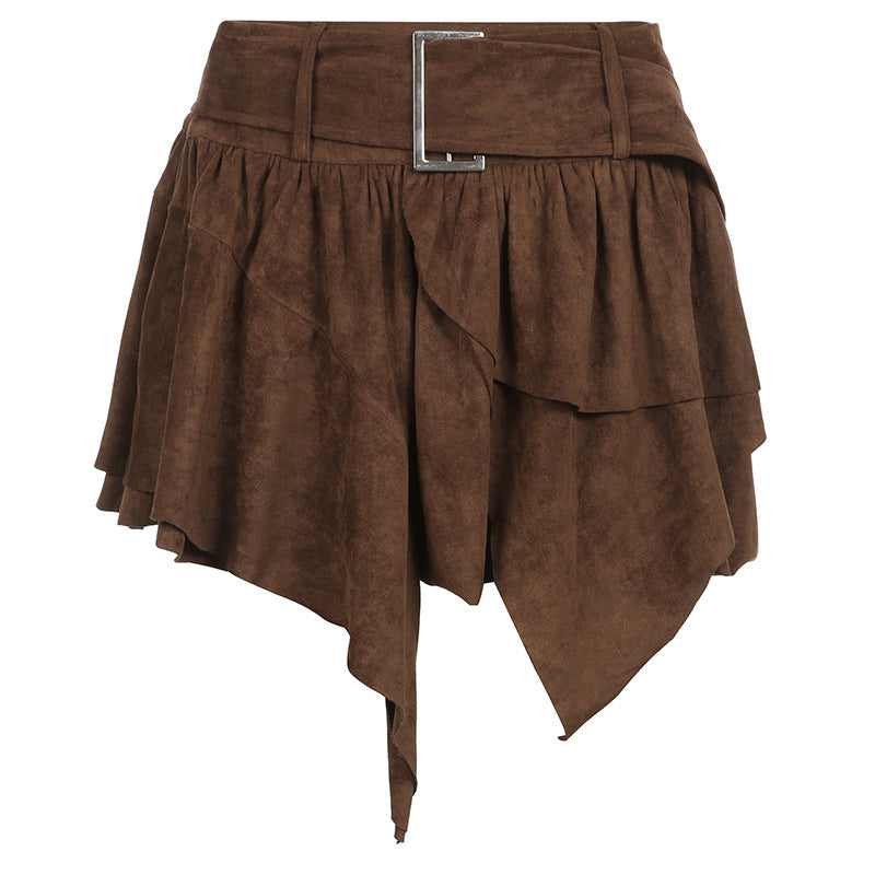 Mocha Hem A- Line Skirt