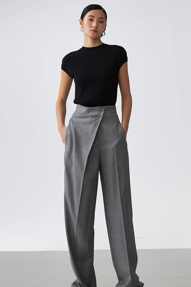 Straight-leg Suit Pants