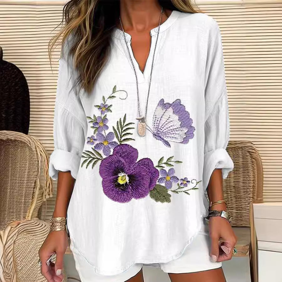 Loose Long-sleeved Blouse