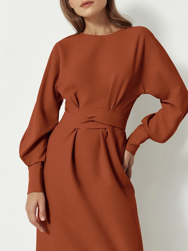 French Lantern Sleeve Dress