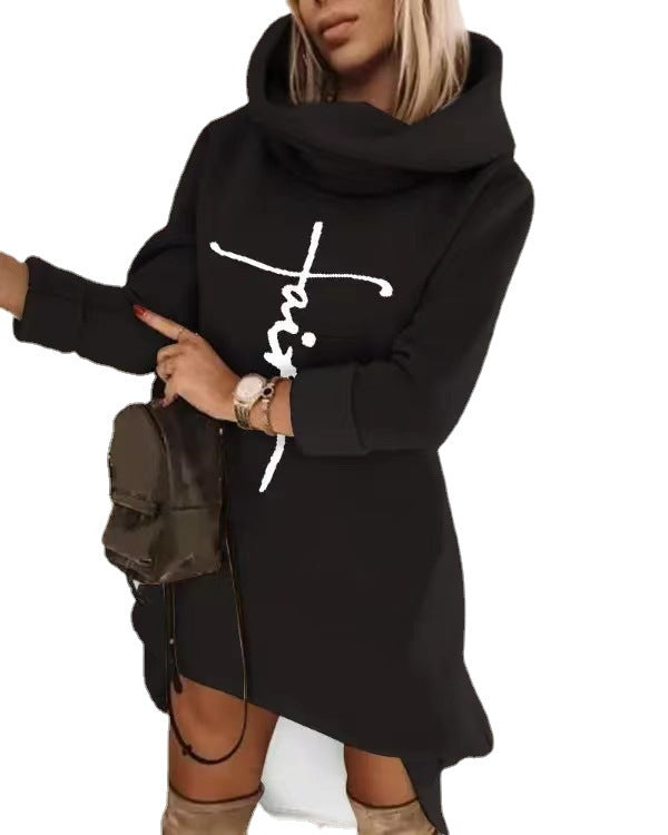 Hood Pocket Long Sleeve Long Pullover