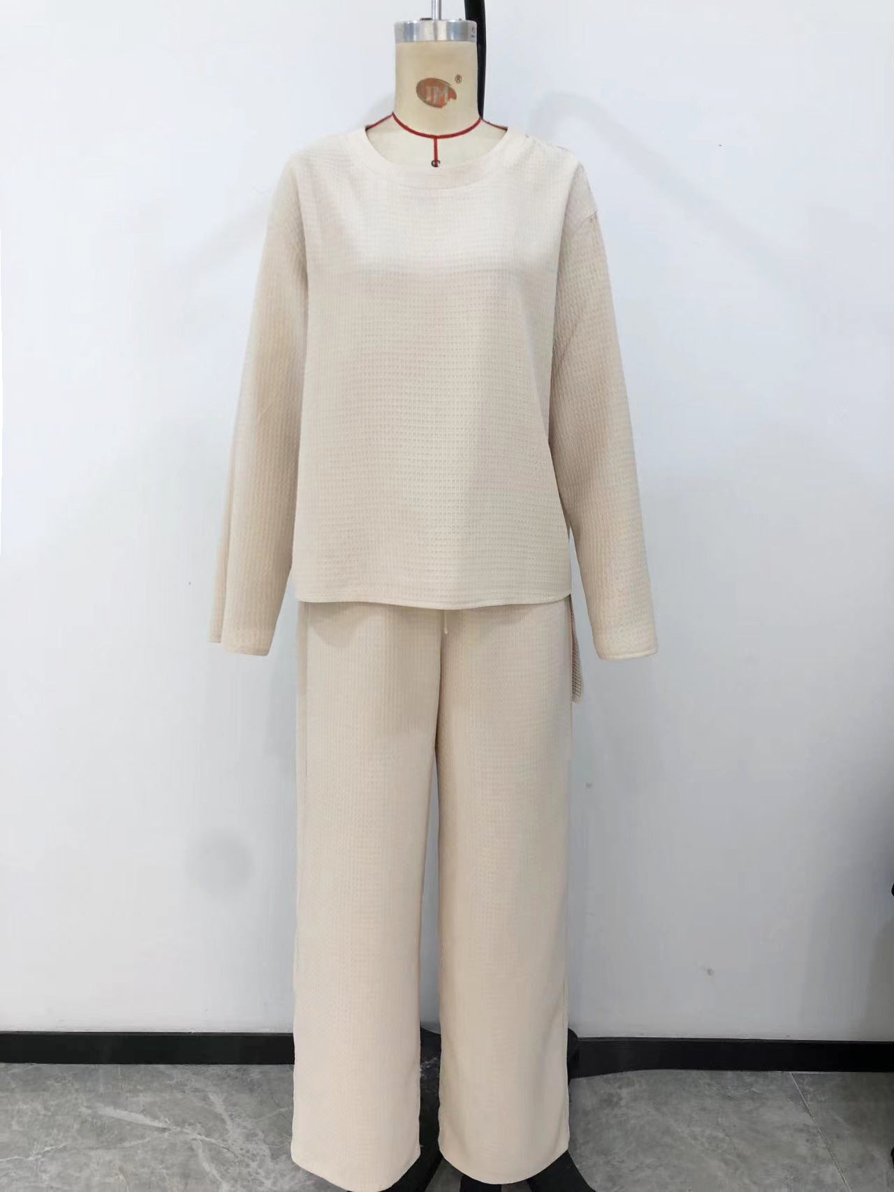 Long Sleeved Top And  Pants Polyester Two-piece Set