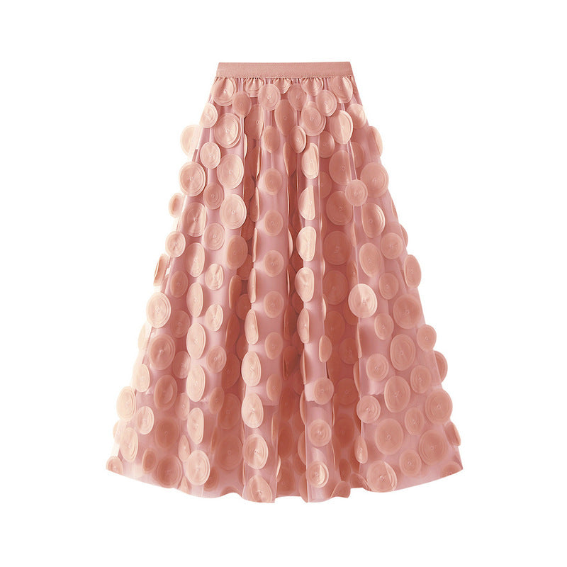 Polka Dot Mesh Skirt