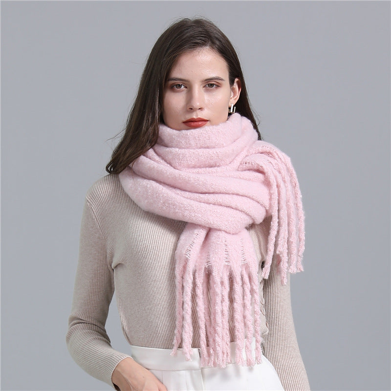 Extended Cashmere-like Solid Color Scarf