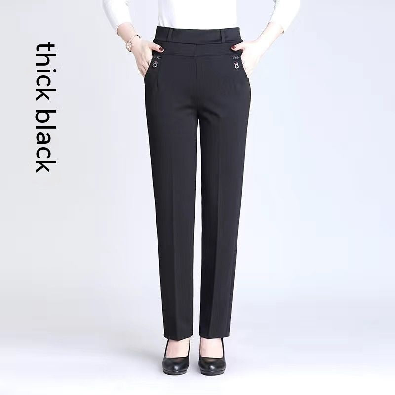 Straight High Waist Trousers