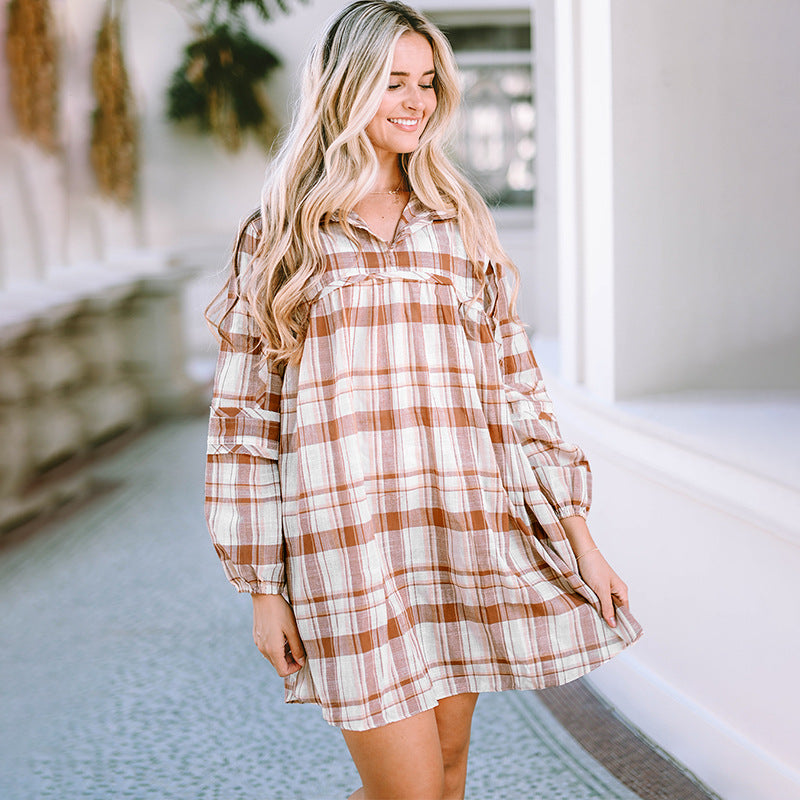 Plaid Long Dress