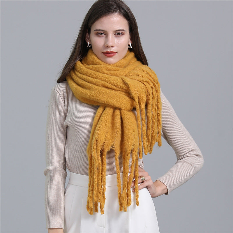 Extended Cashmere-like Solid Color Scarf