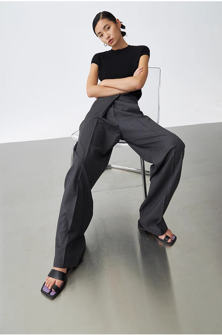 Straight-leg Suit Pants