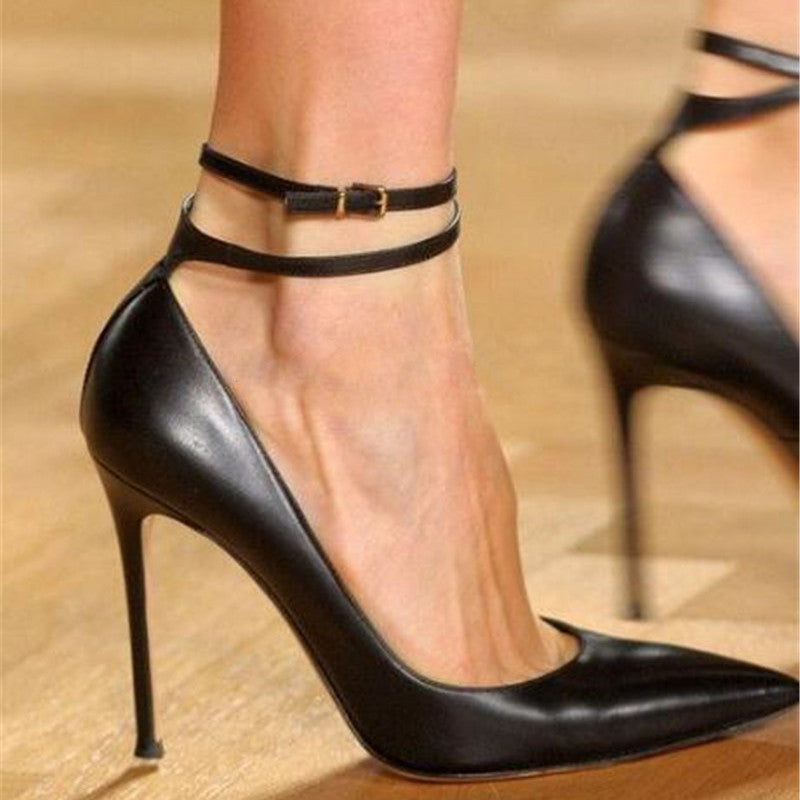 Stiletto Buckle Heels