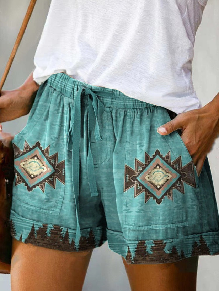 Lace-up Loose Shorts