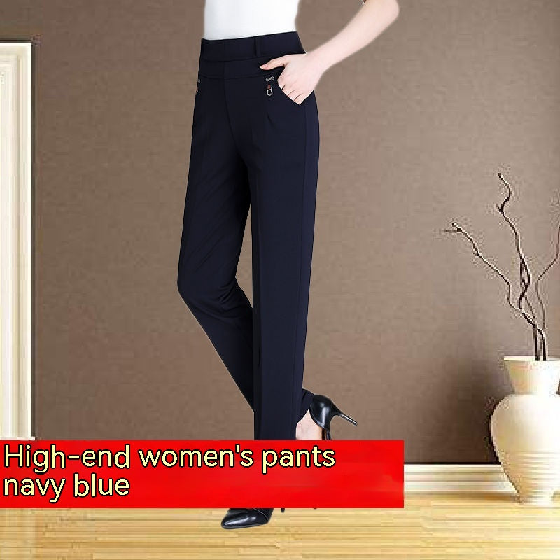 Straight High Waist Trousers