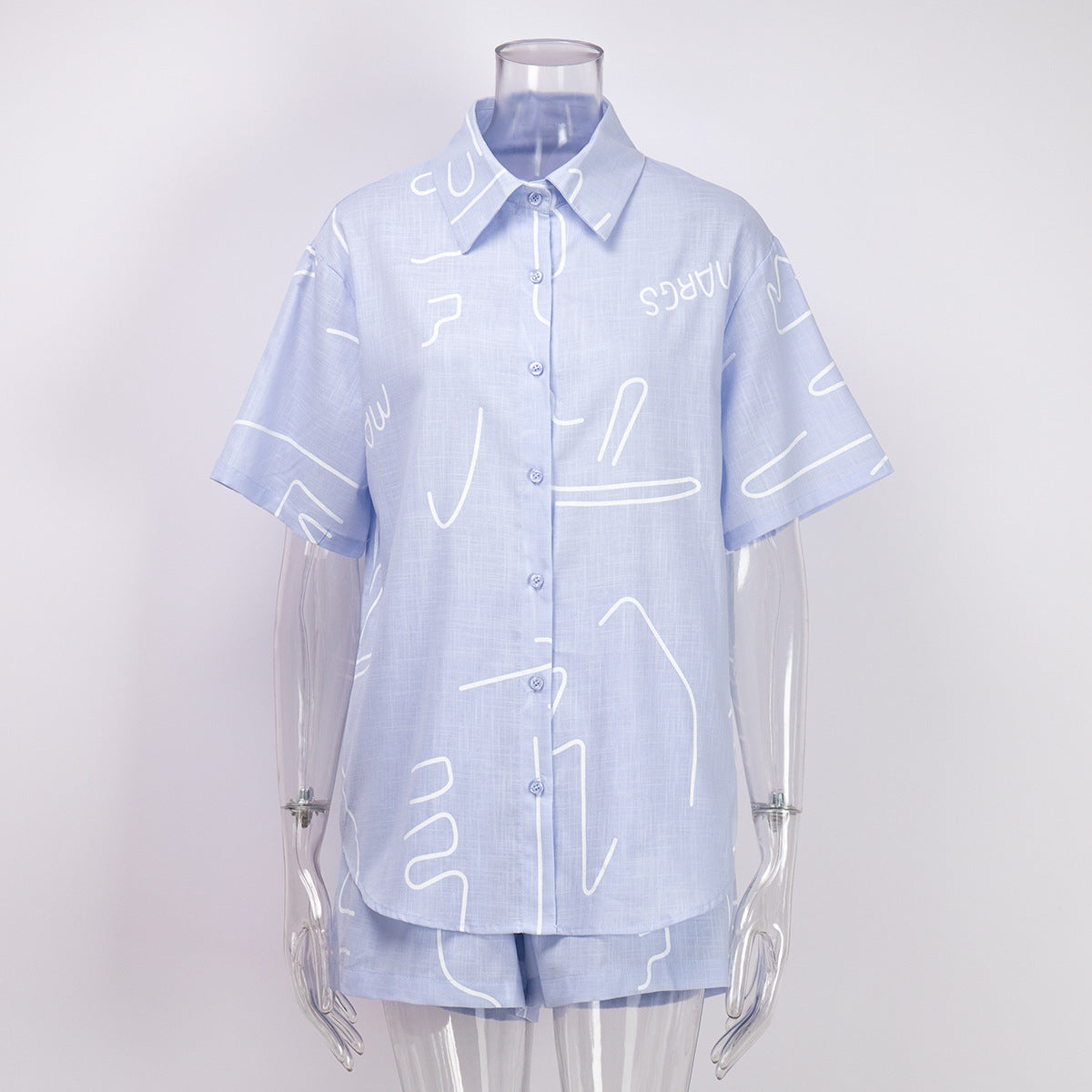 Margs Short Sleeve Shirt Shorts Suit