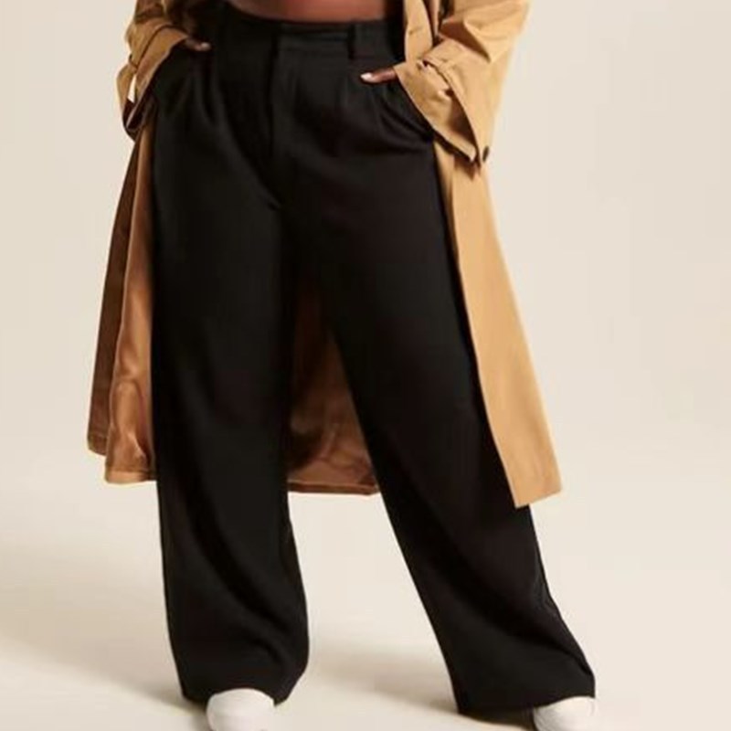 Casual Hundred High Waist Wide Leg Pants