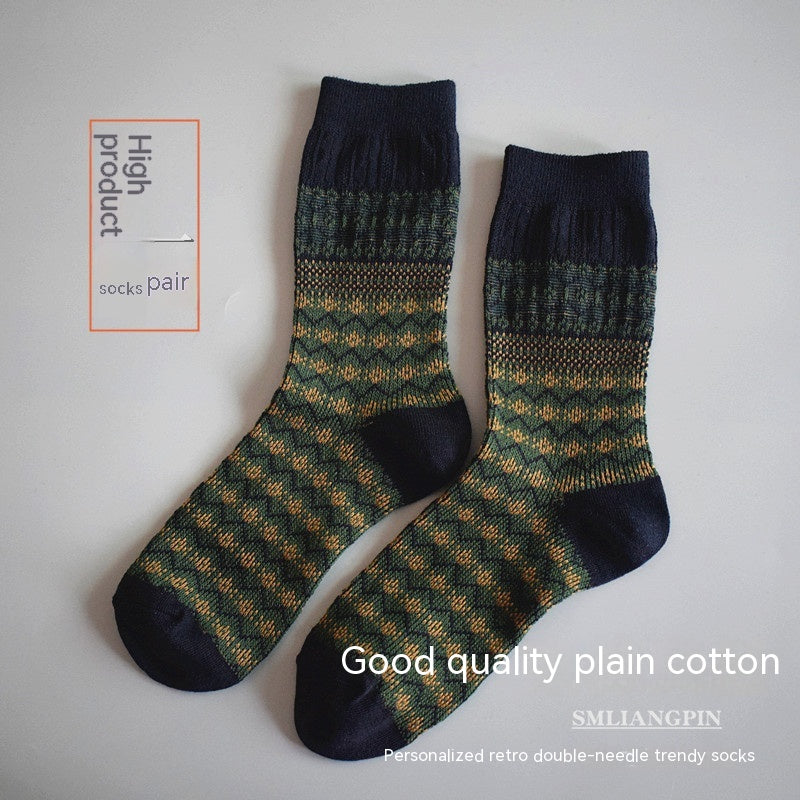 Double Needle Long Socks