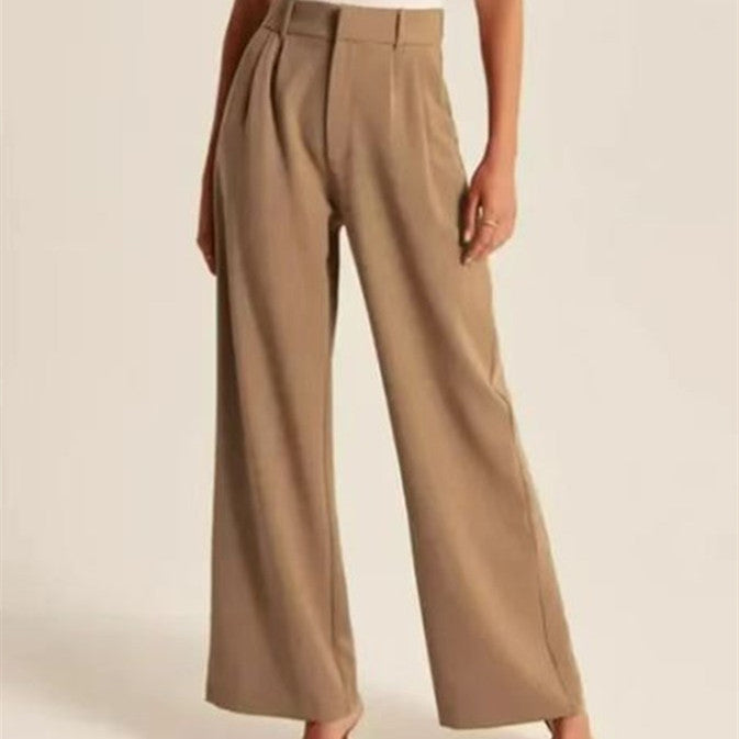 Casual Hundred High Waist Wide Leg Pants