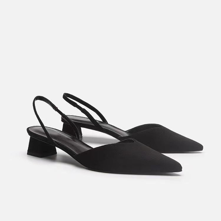 Point Toe Block Heel Sandals