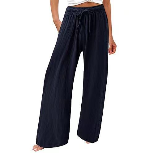 Cotton And Linen Wide-leg Pants